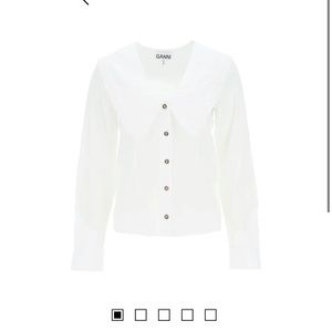 NEW with tag ｜ Ganni shirt with peter pan collar Size IT38/US M
